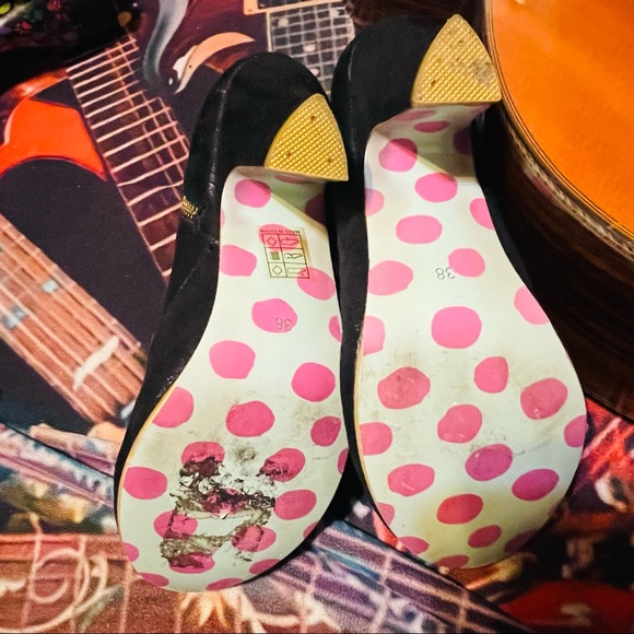 SALE!!! 🦇Fabulous Irregular Choice Retro Zip Moire Patterned Ankle Boots! - Picture 15 of 15